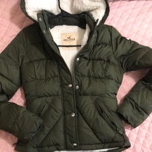 Hollister Olive Green Puffer Jacket